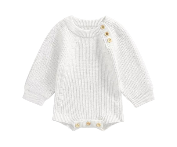 Knitted Long Sleeve Baby Romper